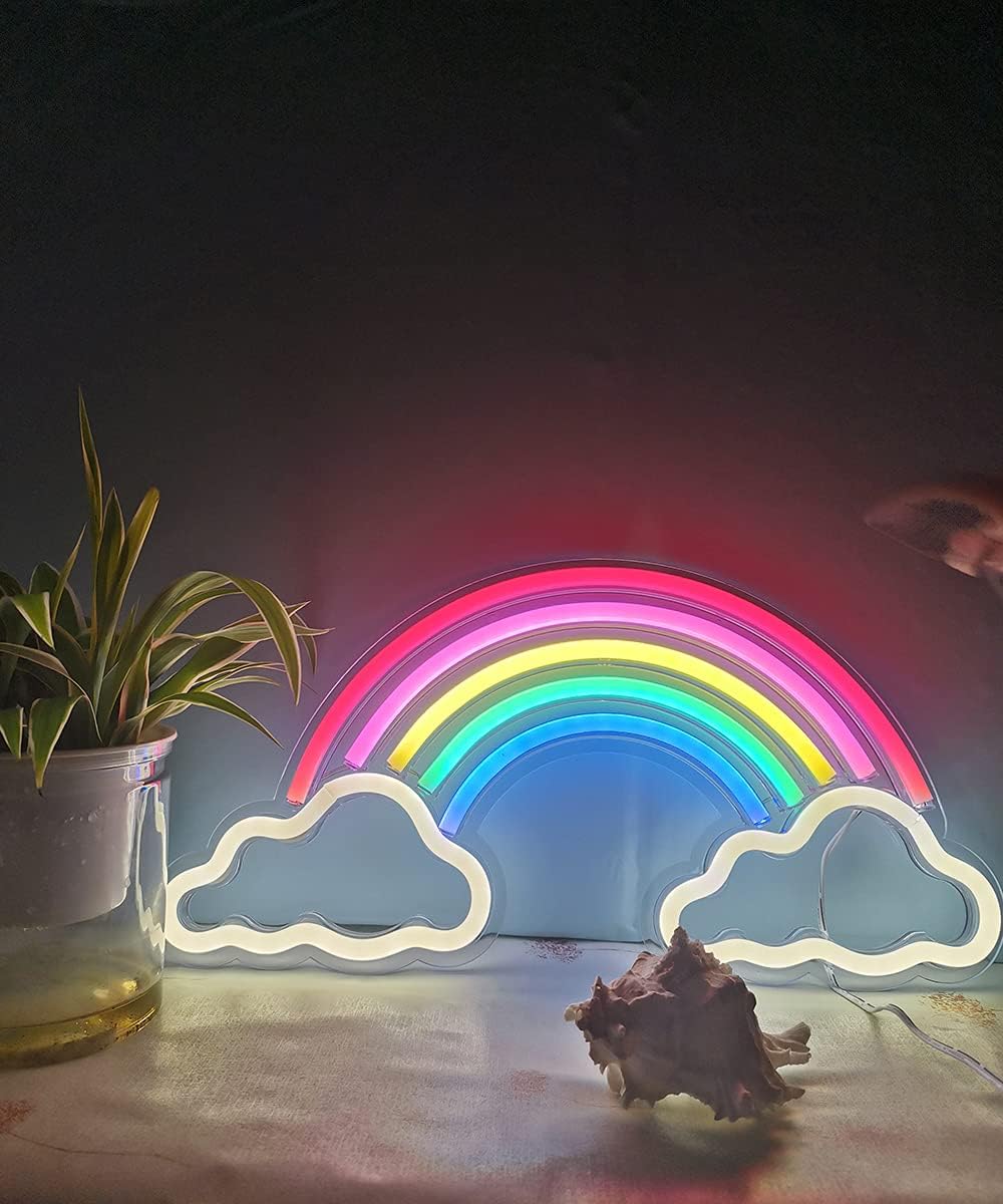 Rainbow Neon Signs for Hanging