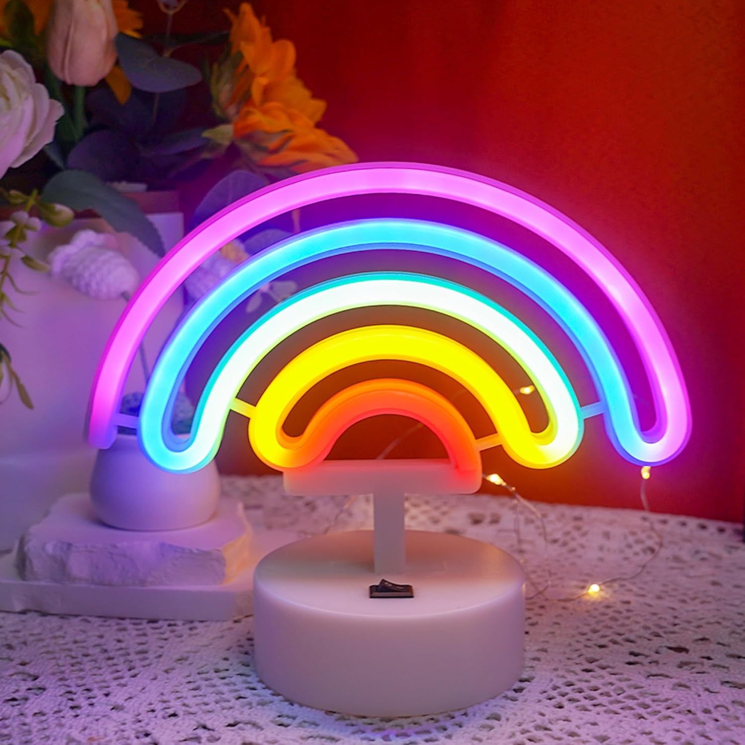 Free Standing Rainbow Neon Sign